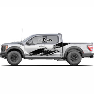 2x New Ford F150 Raptor 2022 DestroyedDoors Side Bed Graphic Decal Sticker