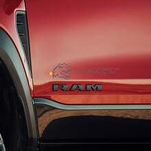 Small T-Rex Custom Text Side Vinyl Decal Kit for Ram 1500 TRX Rebel_3