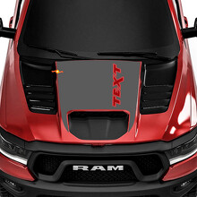 TRX Style Custom Text Hood Vinyl Decal for Dodge Ram Rebel 1500 TRX 2022+_2