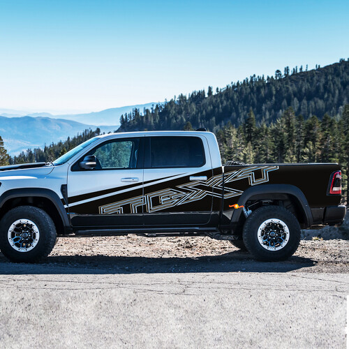 TRX Style Custom Side Vinyl Decal Set for Dodge Ram 1500 Rebel/TRX