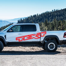 Custom Text Outline Style Side Vinyl Decal Kit for Dodge Ram 1500 Rebel TRX_2