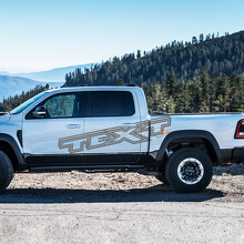 Custom Text Outline Style Side Vinyl Decal Kit for Dodge Ram 1500 Rebel TRX_3
