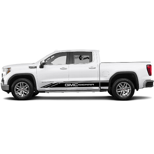 2x Side stripes decal for 1500 GMC Sierra door Rocker Panel Vinyl Stickers Decal Graphic kit