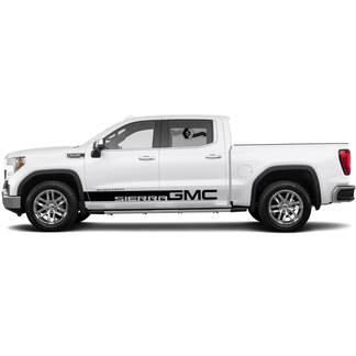 2x Side Stripes Decal For 1500 Gmc Sierra Rocker Panel Vinyl Stickers Decal Graphic Kit