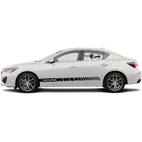Branded Racing Stripes Side Vinyl Decal Sticker for Acura TLX 2021