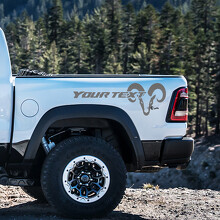 Hemi Style Custom Text Bedside Vinyl Decal Sticker for Dodge Ram 1500_3