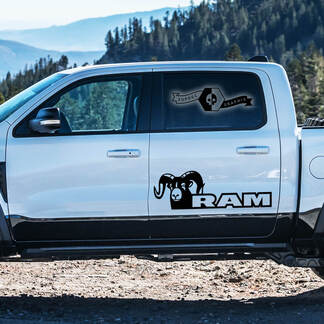 2x New Dodge Ram TRX Rebel 2022+ 1500  Doors Side TRX Rebel  Truck Vinyl Decal Graphic