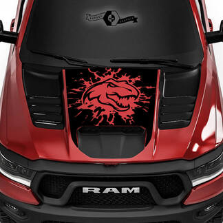 Dodge Ram Rebel 2022+ 1500 TRX T-Rex Hood Destroyed TRX Truck Vinyl Decal Graphic