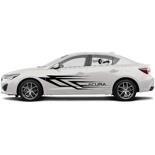 Acura Lettering & Racing Stripes Side Vinyl Decal Sticker for Acura TLX 2021