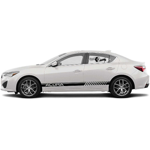 Racing Style Stripes Side Vinyl Decal Sticker for Acura TLX 2021