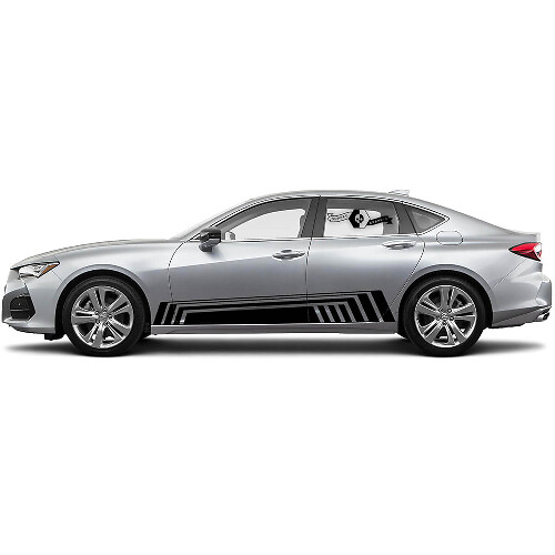 Pair 2021 Acura TLX Doors Side Any Color Rocker Panel  Acura TLX Car Racing Vinyl Decal Sticker