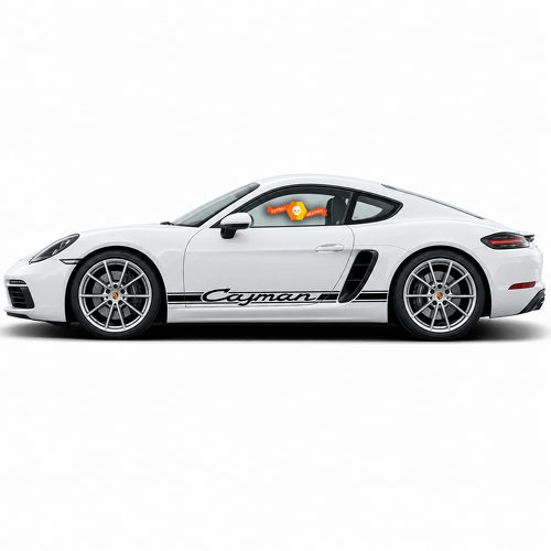Carrera Style Classic Side Vinyl Decal Sticker for Porsche 718 Cayman