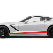 Corvette Rocker Panel Stripes Vinyl Decals Sticker for Chevy Corvette C8 2