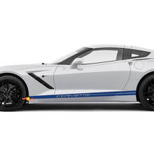 Corvette Rocker Panel Stripes Vinyl Decals Sticker for Chevy Corvette C8 3