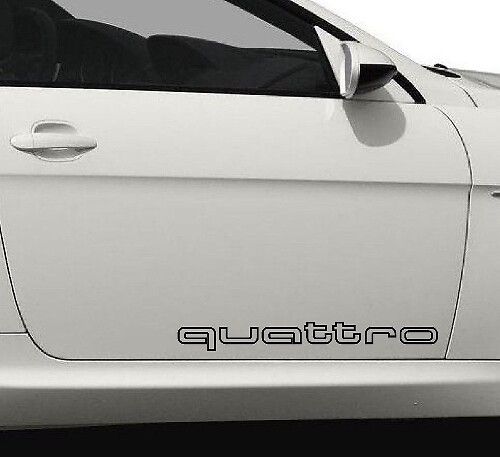 2 QUATTRO OUTLINED AUDI A3 A4 A6 A8 RS3 RS4 stickers decals