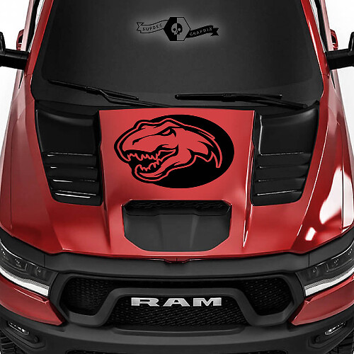 T-Rex Logo Hood Vinyl Decal for Dodge Ram 1500 TRX