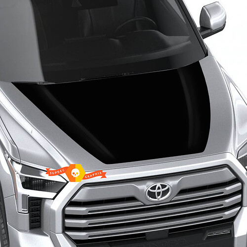 TOYOTA TUNDRA  Hood Solid BLACKOUT Graphics Decal Sticker for 2022+