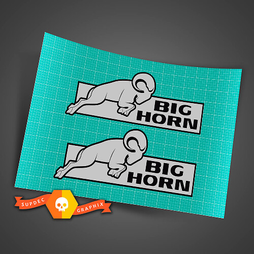 2x Big Horn Side Truck Vinyl Sticker Decal Graphic for Dodge Ram