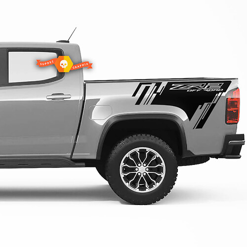 Pair Chevrolet  ZR2 Stickers Chevy Splash Grunge Off-Road Truck Vinyl Decal bed Graphic