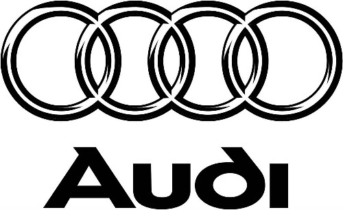 Audi Rings Logo Sise Vinyl Decal Set for Audi Cars