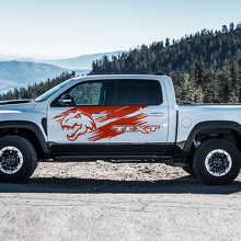 T-Rex Head Grunge Custom Text Side Door Vinyl Decal Sticker for RAM 1500 Rebel, TRX 2019-2026_3