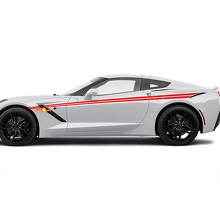 Side Accent Corvette Racing Hash Stripes for Chevrolet Corvette C8 2