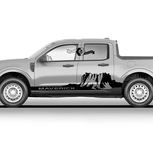 Rocker Panel Mountain Monument Valley Graphics Decals Stickers Pair for Ford Maverick FX4 2022