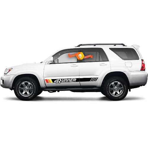 Retro Style Branded Stripes Side Vinyl Decal Sticker for Toyota 4Runner