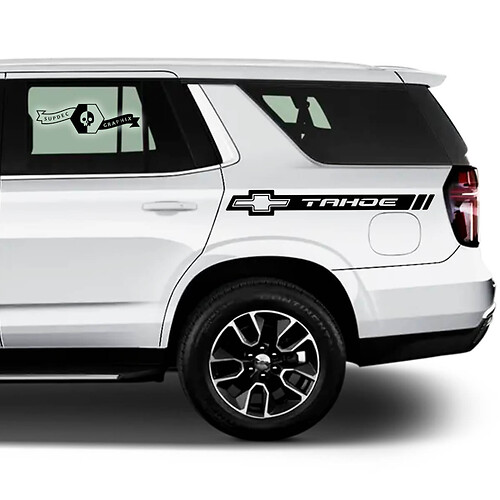 2X Graphics Chevrolet Tahoe Bed Side Logo Stripe Car Racing Vinyl Decal Sticker