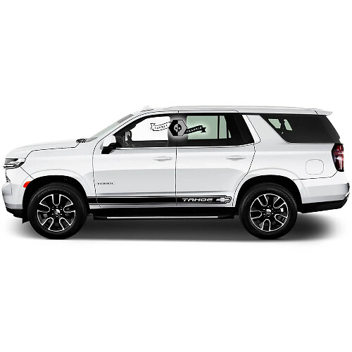 Branded Rocker Panel Stripe Vinyl Decal Set for Chevrolet Tahoe