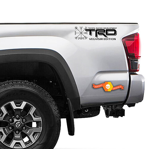 2x TRD Vegvisir Edition Toyota Off Road BedSide Vinyl Stickers Decal fit to Tacoma or Tundra Sticker