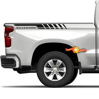 Pair Chevrolet Silverado Bedside Vinyl Decal Sticker-Graphics Kit Fits Chevy Truck 