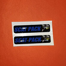 2x Scat Pack Blue Challenger/Charger/Durango Key Fob Inlays emblem domed Sticker Decal 2
