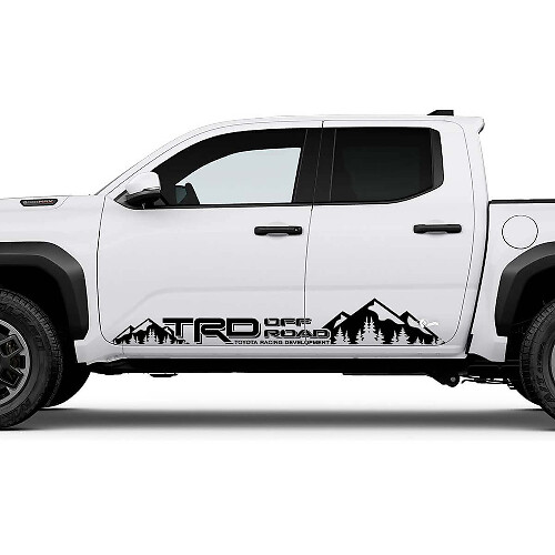TRD off Road Mountains Side Rocker Panel Vinyl Decal Sticker for Toyota Tacoma