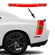 Drag Bee Style Dual Stripes Bedside Trunk Vinyl Decal Kit for Dodge Challenger Charger_2