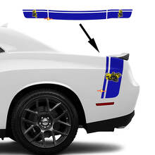 Drag Bee Style Dual Stripes Bedside Trunk Vinyl Decal Kit for Dodge Challenger Charger_3
