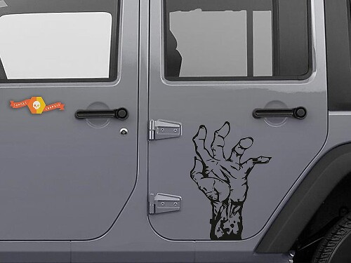 Zombie Hand Hood Decal Sticker for Jeep Wrangler Rubicon