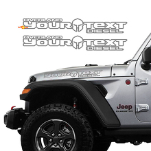 Helmet Overland Diesel Hood Vinyl Graphics Decal Sticker for Jeep Gladiator 2