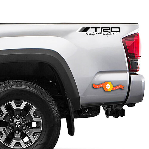 Retro Style TRD Racing Development Side Vinyl Decals for Toyota Trucks