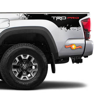 2 Toyota Tacoma 2016-2022+ 2023+  TRD Pro Destroyed Bed Side Bed Stripes Vinyl Stickers Decal for Toyota Tacoma