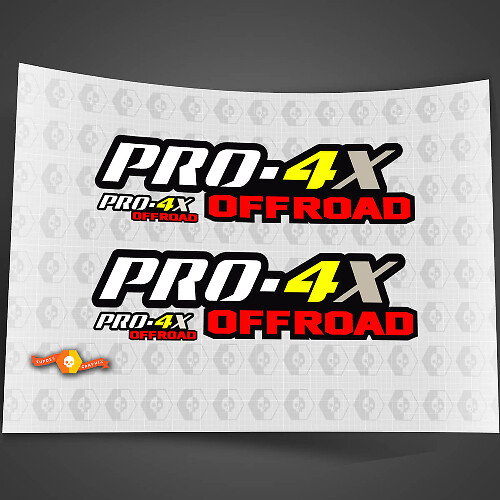 Pair PRO-4X 4 Colors Nissan Titan Frontier 4x4 Off-Road Truck Bedside Both Side Stickers Decals 4x4 Graphics Nismo
