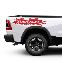 Custom Text Distressed Style Bedside Vinyl Decal Sticker for Dodge Ram 1500_2