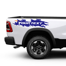 Custom Text Distressed Style Bedside Vinyl Decal Sticker for Dodge Ram 1500_3