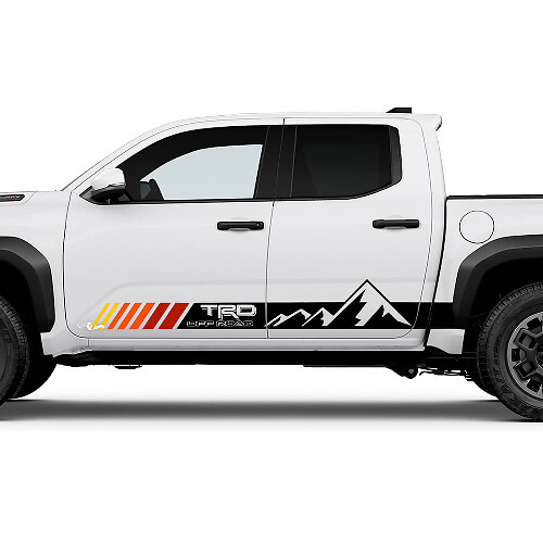 TRD Heritage Retro Mountains Side Rocker Panel Decals Stickers for Toyota Tacoma