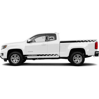 Pair Doors and Side Bed Stripe Vinyl Sticker Decal Graphic 2022+  2023+ Chevy Colorado Extended