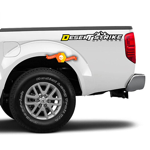 Pair Nissan Frontier Desert Off Road pro4x  Desert Strake Titan Runner Vinyl Bed Side Vinyl Decals Stickers