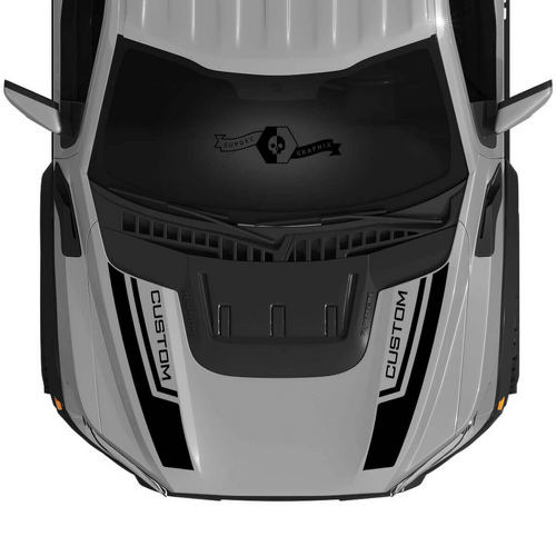 CUSTOM Split Hood Stripes Vinyl Decal Pair for Musclecar F-150 2022+