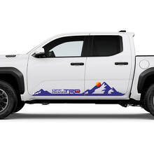 TRD Heritage Sunset Retro Mountains Side Rocker Panel Decals Stickers for Toyota Tacoma 3