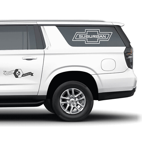 Pair Chevrolet Suburban Side Logo Vinyl Decal Sticker