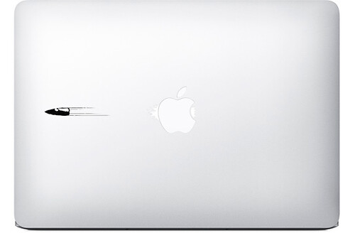 flies bullet Apple Macbook Decal Sticker